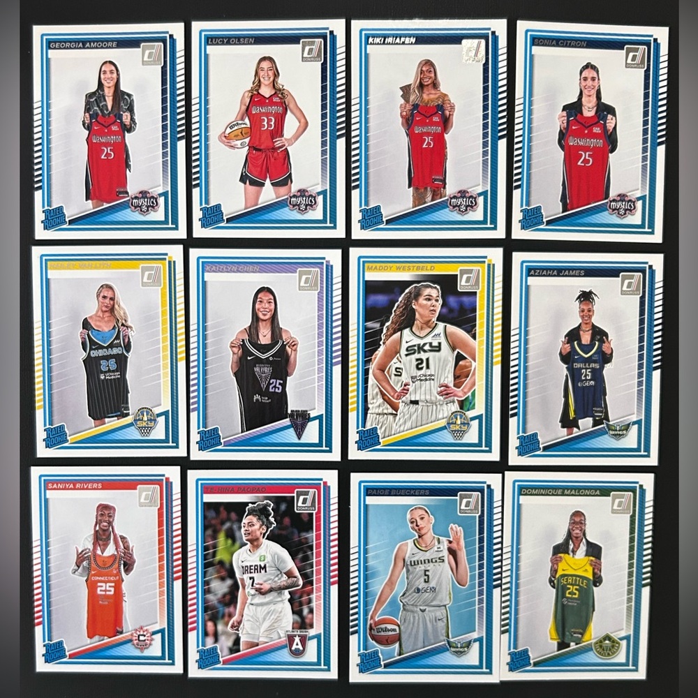 2025 Panini Donruss WNBA Rookie Cards Lot of 12
